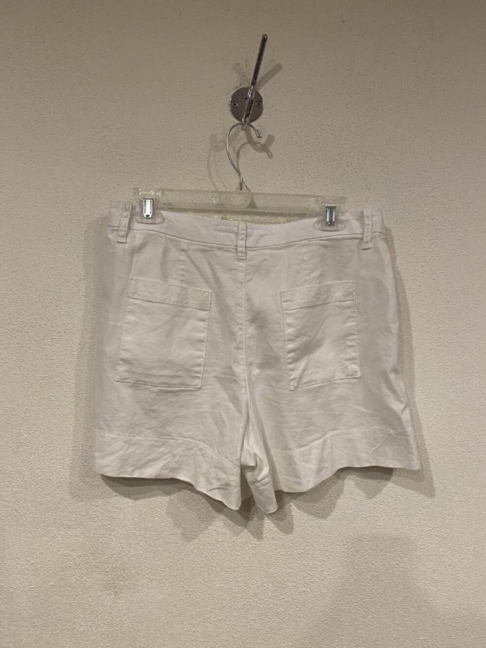 Frank & Eileen Waterford Shorts Womens 8 White Linen Blend Chino Lined Summer - Picture 4 of 5